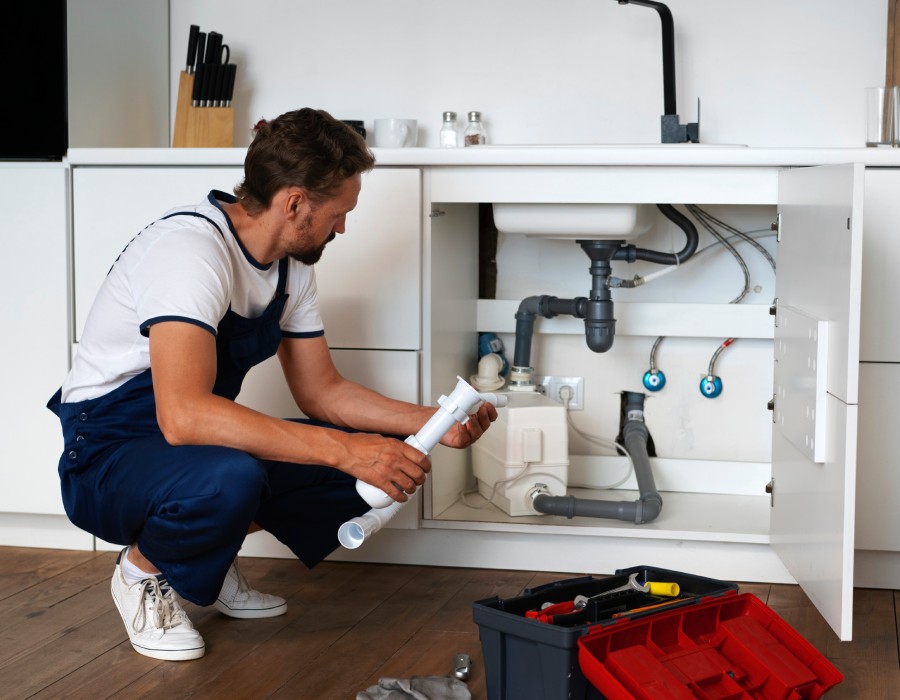 Réparation canalisation sous évier